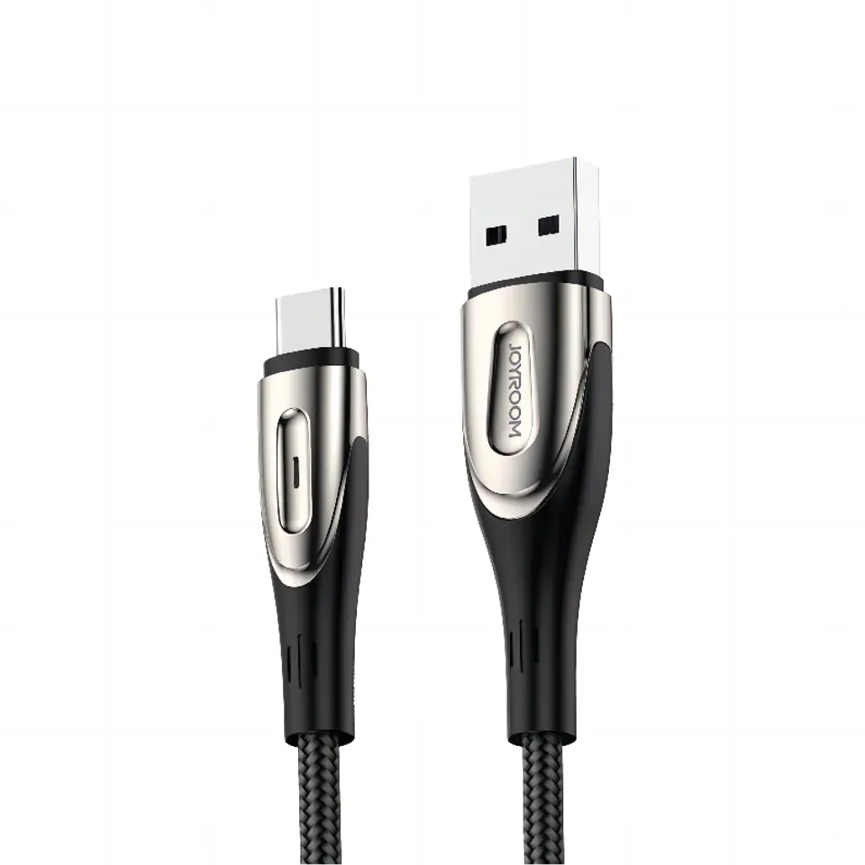 ⁨Joyroom Sharp Series kabel do szybkiego ładowania USB-A - USB-C 3A 3m czarny (S-M411)⁩ w sklepie Wasserman.eu