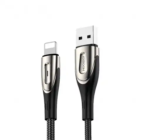 ⁨USB Cable for Lightning Joyroom Sharp S-M411 3A, 2m (Black)⁩ at Wasserman.eu