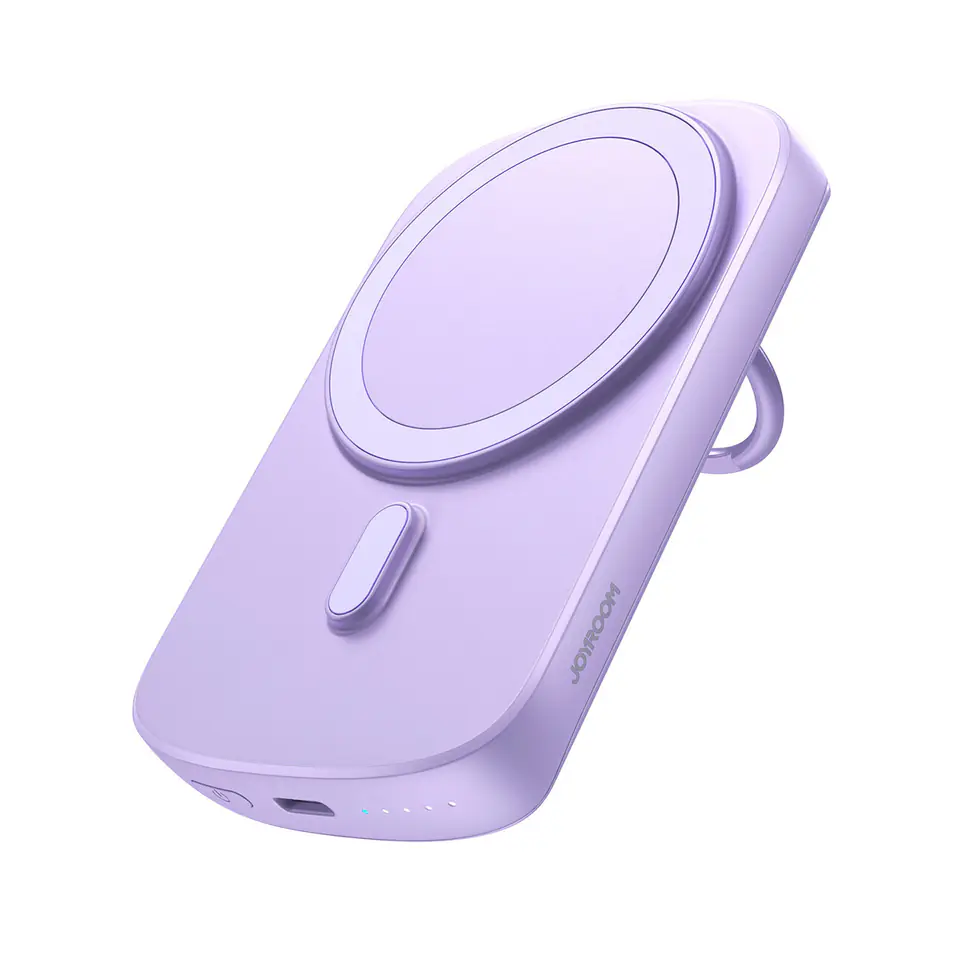 ⁨INDUCTION POWER BANK Joyroom JR-W030 6000mAh 20W MagSafe WITH RING AND STAND 1x USB-C PURPLE⁩ at Wasserman.eu