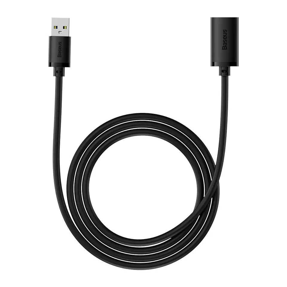 ⁨Przedłużacz kabla przewodu USB 3.0 1.5m czarny⁩ w sklepie Wasserman.eu