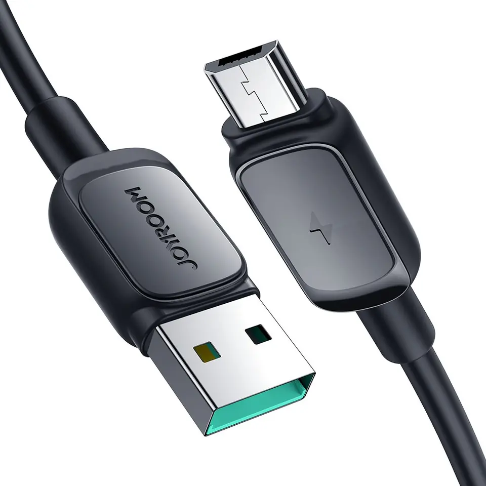 ⁨Kabel przewód microUSB - USB 2.4A 480Mbps 2m czarny⁩ w sklepie Wasserman.eu