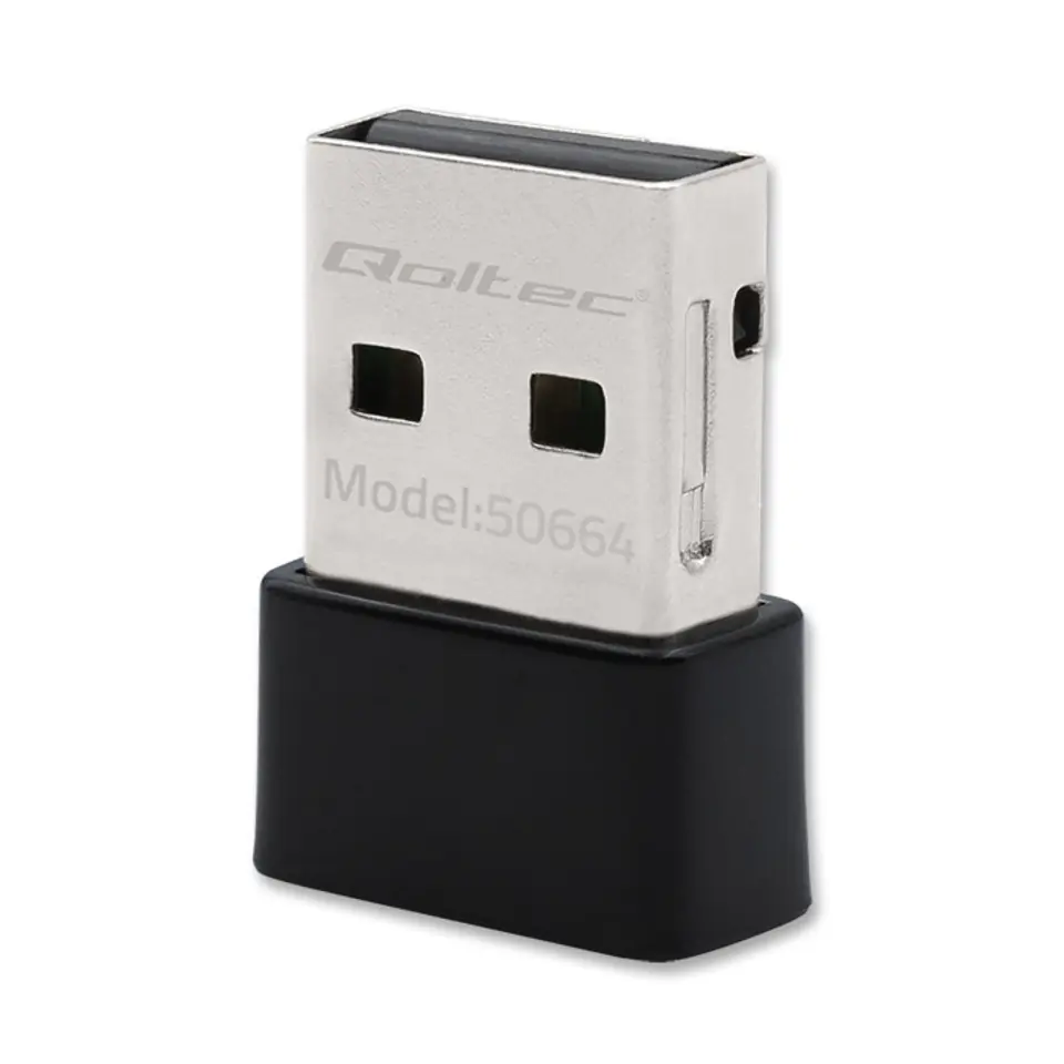 ⁨Qoltec Ultraszybki bezprzewodowy Mini Adapter USB Wi-Fi | standard AC | 650Mbps⁩ w sklepie Wasserman.eu