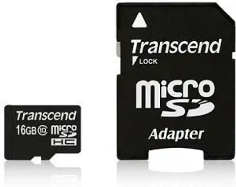⁨TRANSCEND microSDHC 16 GB Memory Card Adapter⁩ at Wasserman.eu