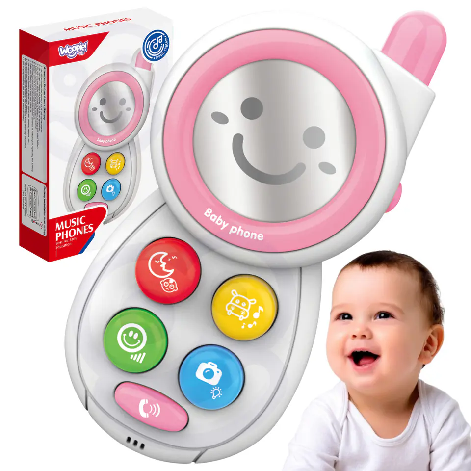 ⁨WOOPIE BABY Telefonik Interaktywny Komórka z Dźwiękami⁩ w sklepie Wasserman.eu