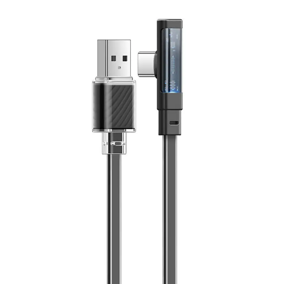 ⁨Kabel USB-C do USB-C Mcdodo CA-3423 90 stopni 1.8m z LED (czarny)⁩ w sklepie Wasserman.eu