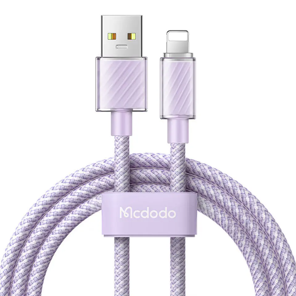 ⁨Kabel USB-A do Lightning Mcdodo CA-3642, 1,2m (fioletowy)⁩ w sklepie Wasserman.eu