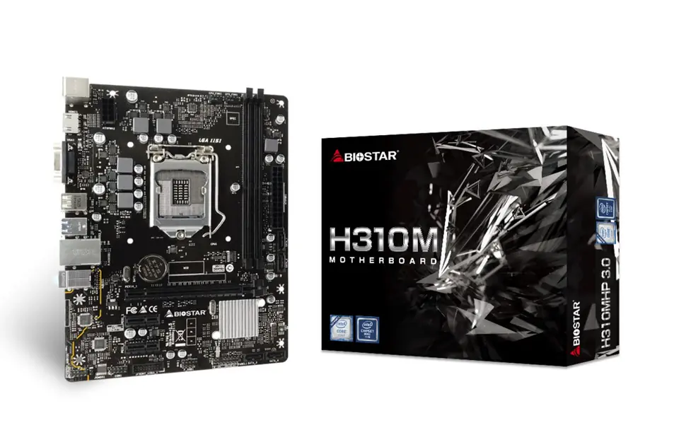 ⁨Biostar H310MHP 3.0 motherboard Intel® H310 LGA 1151 (Socket H4) micro ATX⁩ at Wasserman.eu