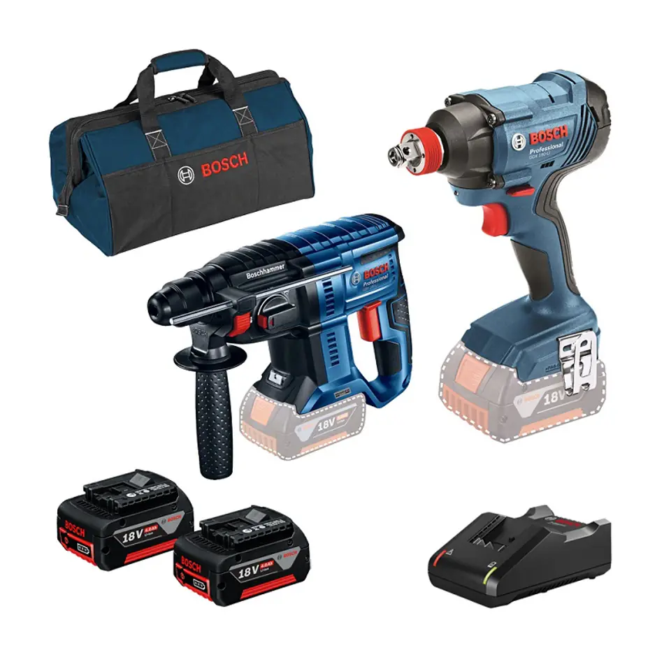 ZESTAW NARZĘDZI GBH180LI+GDX180LI+GBA18V 2*4.0AH w sklepie Wasserman.eu
