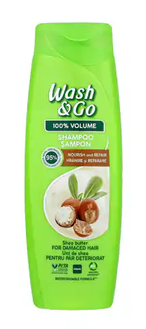 ⁨Wash&Go Shea Butter Szampon do włosów zniszczonych 360ml⁩ w sklepie Wasserman.eu