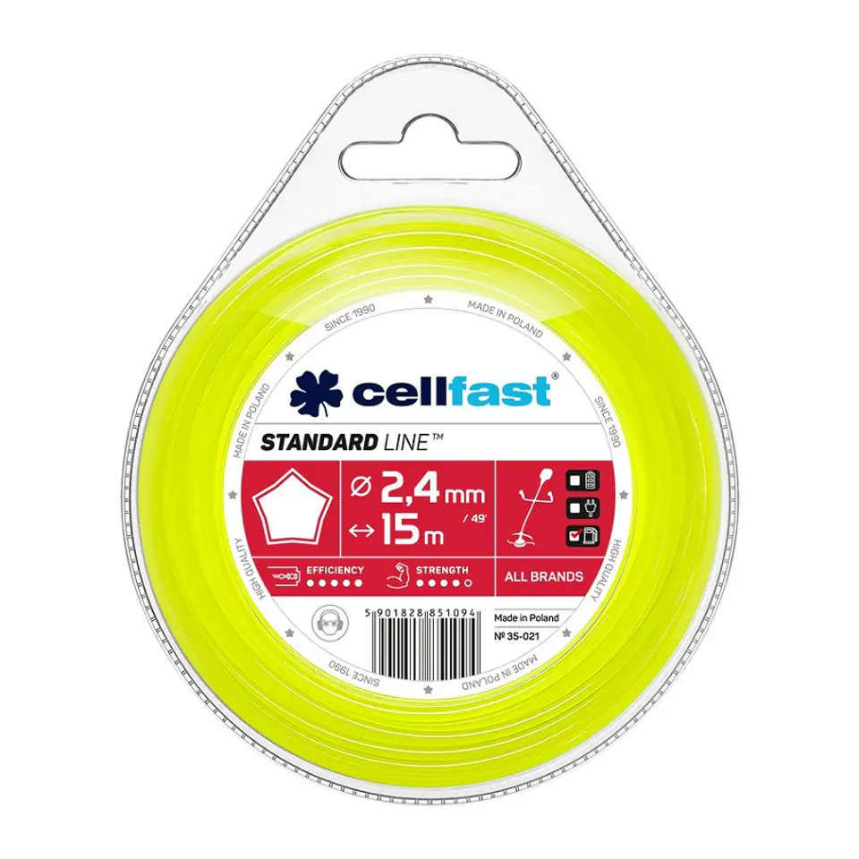 ⁨FISHING LINE FOR BRUSHCUTTER STAR 2.4MM 15M⁩ at Wasserman.eu