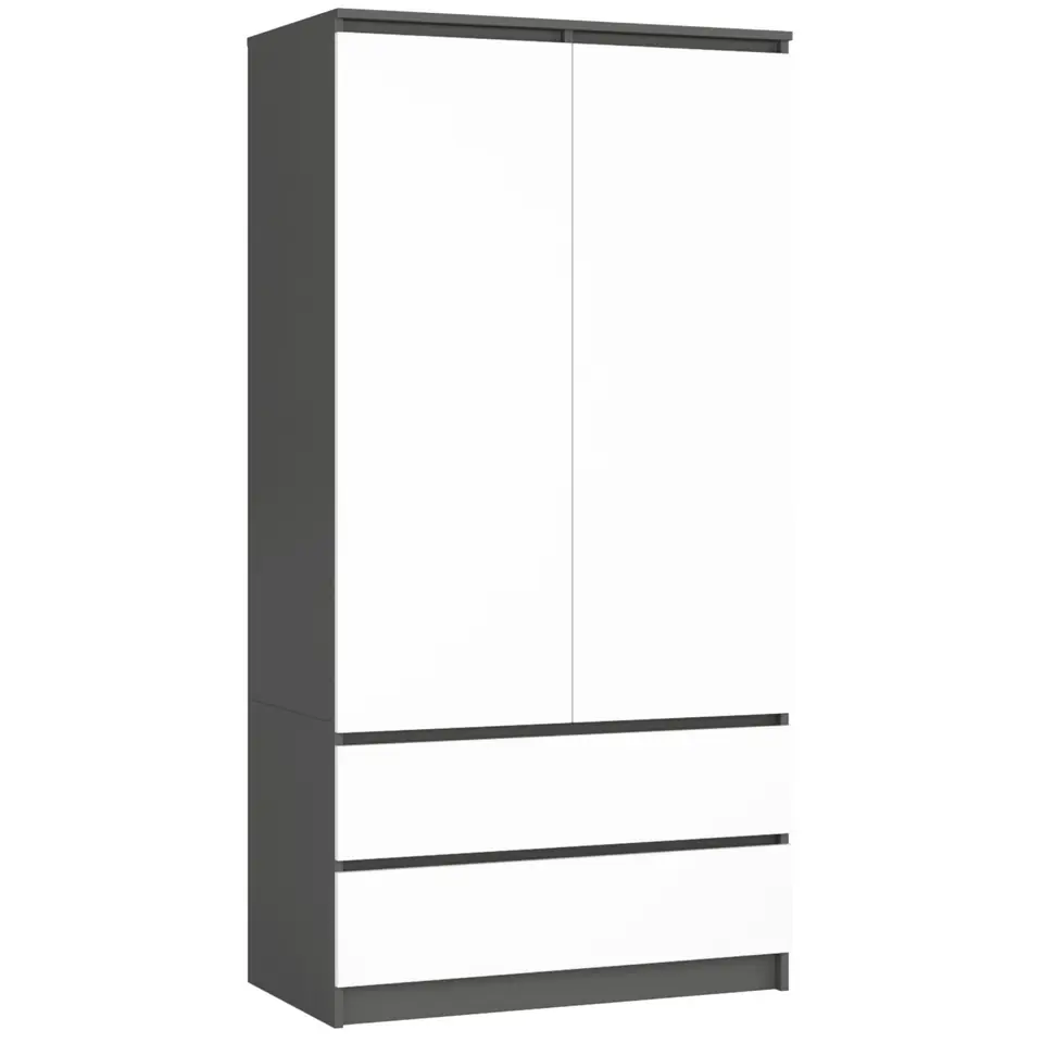 SZAFA S90 2D 2SZ CLP GRAFIT PK SZARY / BIAŁA w sklepie Wasserman.eu
