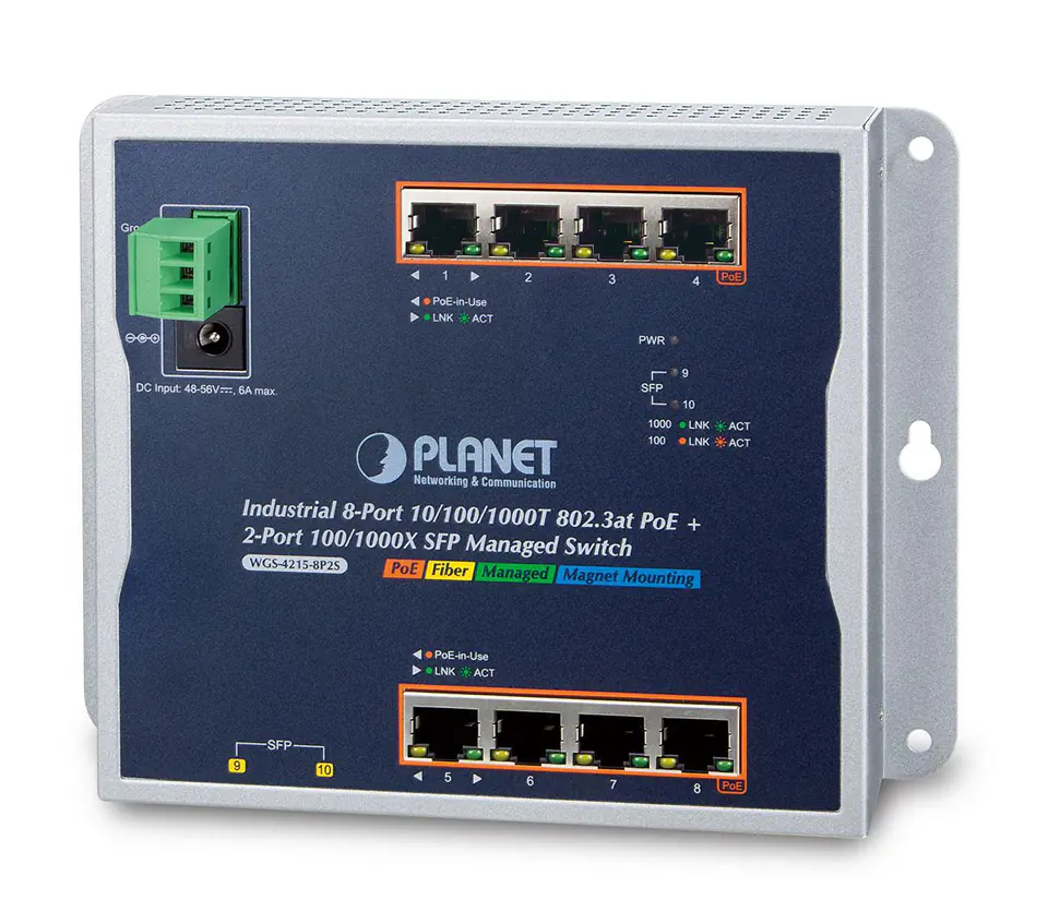 ⁨Planet IP30, IPv6/IPv4, 8-Port 1000T⁩ w sklepie Wasserman.eu