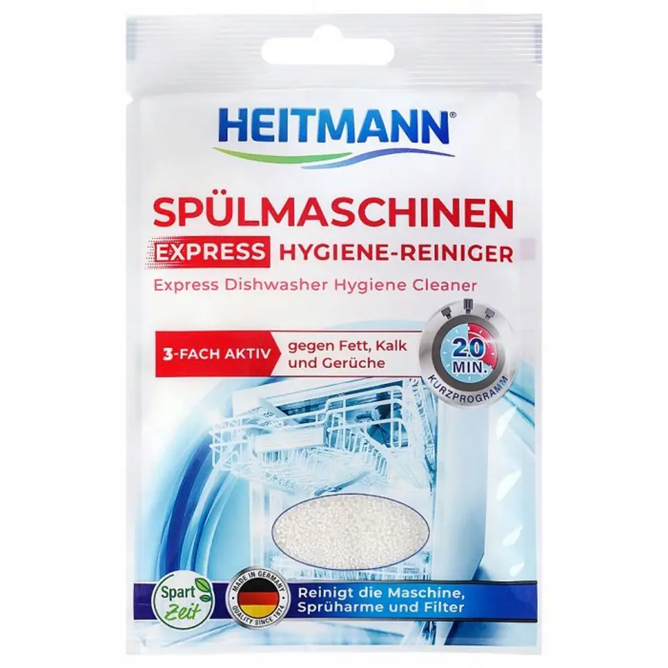 ⁨HEITMANN Dishwasher cleaner 30g Express⁩ at Wasserman.eu