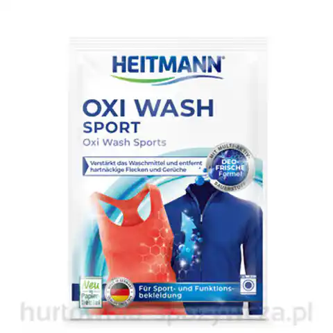 ⁨HEITMANN OXI Wash Sport 50g Odplamiacz saszetka⁩ w sklepie Wasserman.eu
