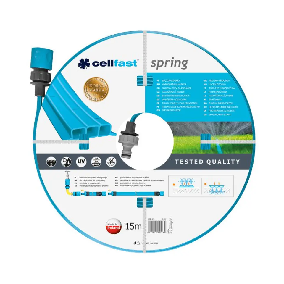 ⁨Cellfast Spring Sprinkler Hose 15m⁩ at Wasserman.eu