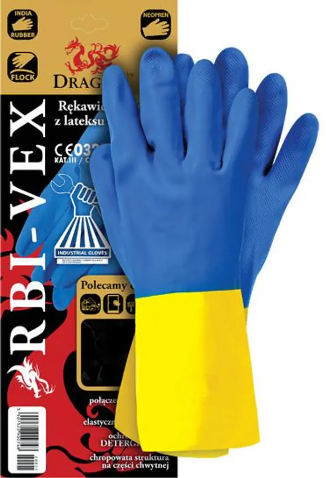 ⁨RĘKAWICE GUMOWE RBI-VEX ROZMIAR 9⁩ w sklepie Wasserman.eu