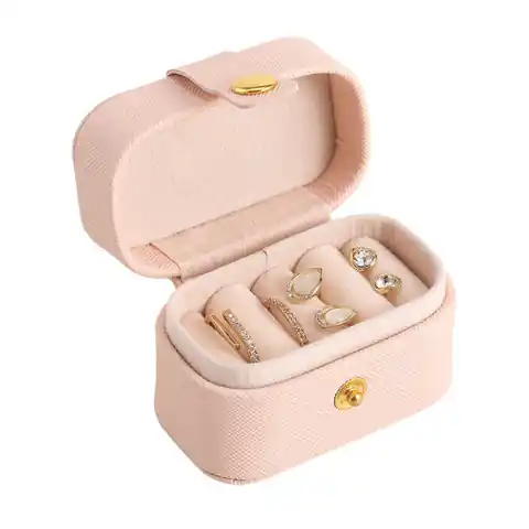 ⁨Mini szkatułka na biżuterię etui organizer PD151R⁩ w sklepie Wasserman.eu