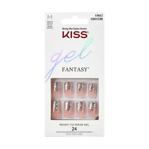 ⁨KISS Sztuczne Paznokcie Gel Fantasy - Fanciful (rozmiar M) 1op.(24szt)⁩ w sklepie Wasserman.eu