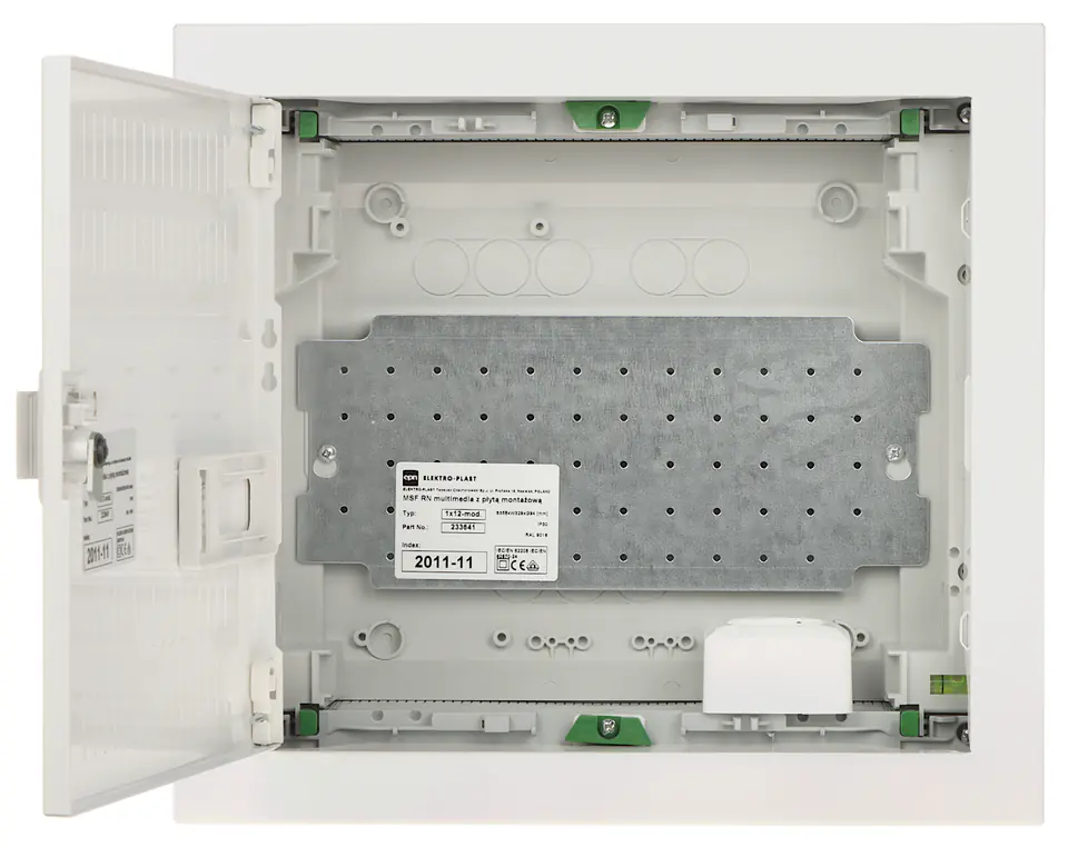 ⁨MSF switchgear 1x12 multimedia metal surface-mounted WHITE IP 30 (ON REQUEST) (2011-11)⁩ at Wasserman.eu