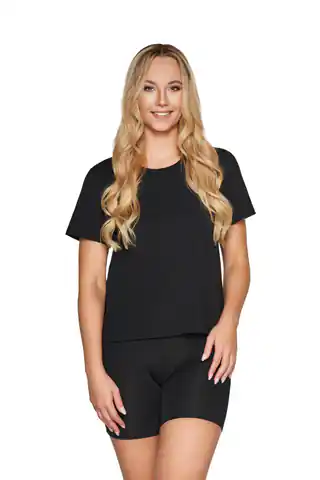 ⁨Comfy piżama dwuczęściowa: spodenki i koszulka czarna (kolor jak na zdjęciu, rozmiar 42)⁩ w sklepie Wasserman.eu