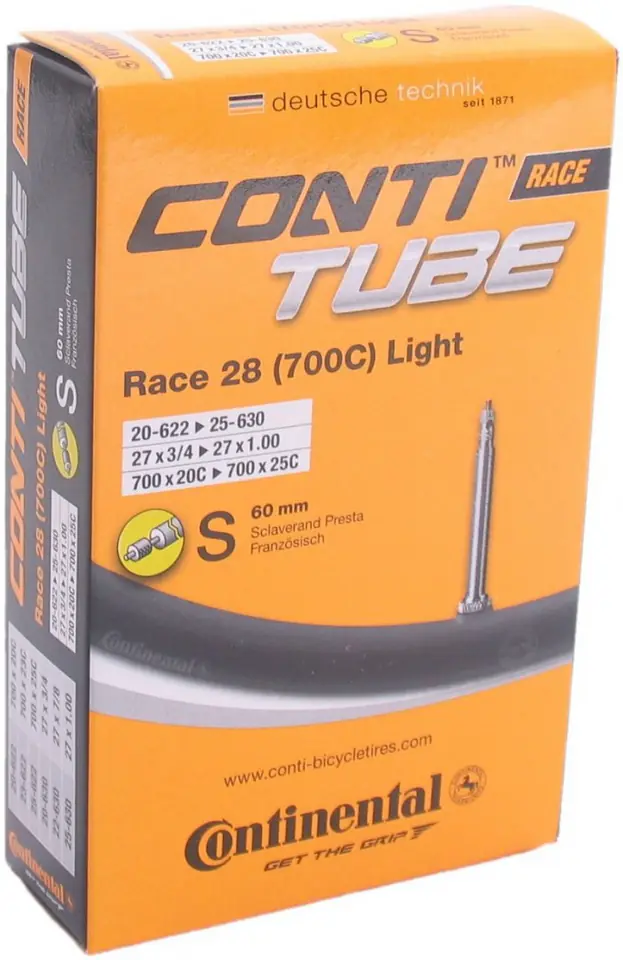 ⁨Continental dętka szosa Race 28 Light 18-25x700 S60mm 80g⁩ w sklepie Wasserman.eu