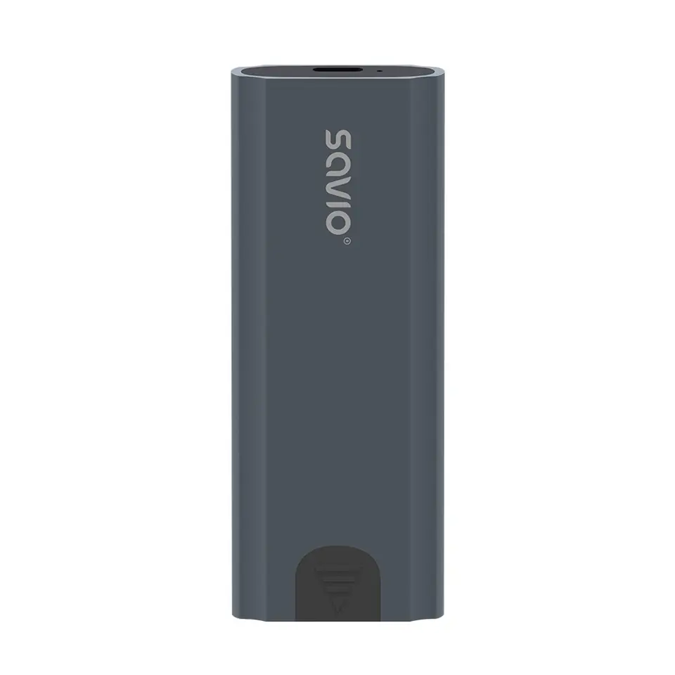 ⁨Savio M.2 SSD NVMe external drive enclosure, USB-C 3.1, AK-67, grey⁩ at Wasserman.eu