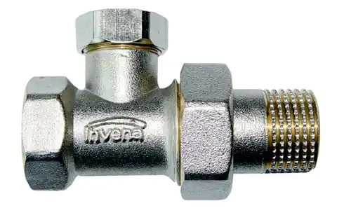 ⁨RADIATOR VALVE WITH SCREW FOR PIPES STRAIGHT RETURN 1/2⁩ at Wasserman.eu