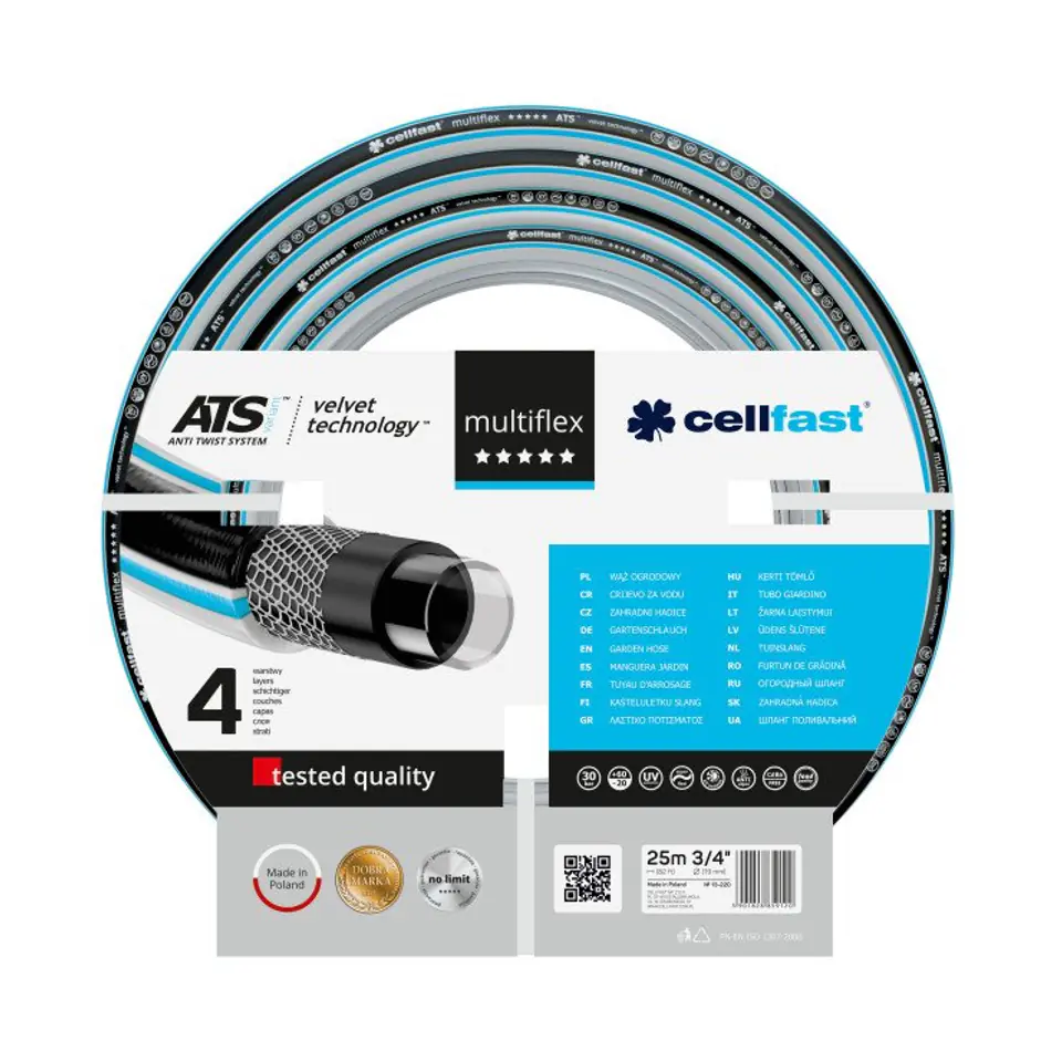 ⁨Garden hose Cellfast Multiflex ATSV 3/4" 25m⁩ at Wasserman.eu