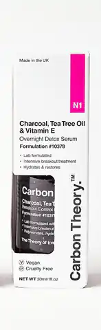 ⁨Carbon Theory Charcoal,Tea Tree Oil & Vitamin E Detoksykujące Serum na noc⁩ w sklepie Wasserman.eu