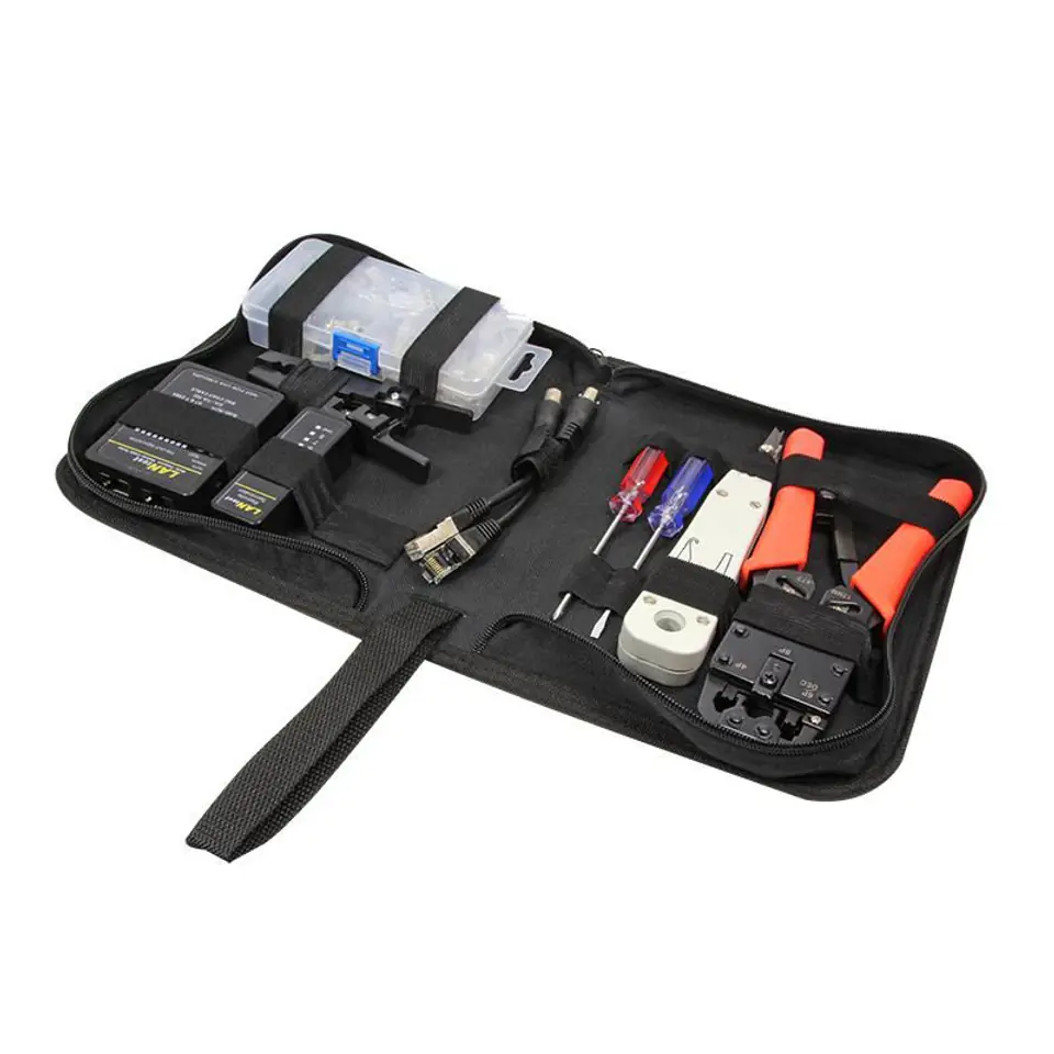 ⁨Tool kit with bag, for network installer⁩ at Wasserman.eu