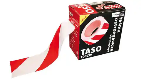 ⁨WARNING TAPE IN THE FEEDER 70MM*100MB WHITE-RED⁩ at Wasserman.eu
