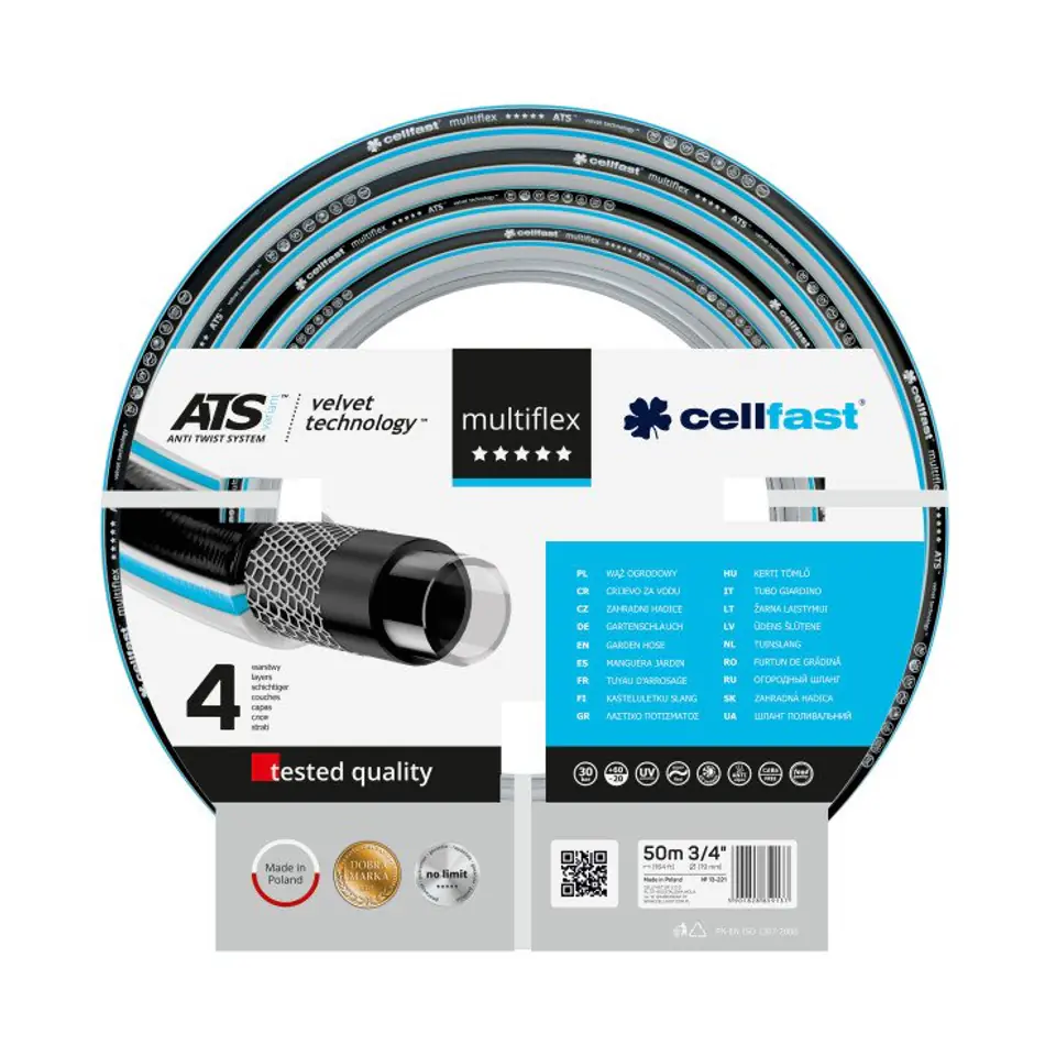 ⁨Garden hose Cellfast Multiflex ATSV 3/4" 50m⁩ at Wasserman.eu