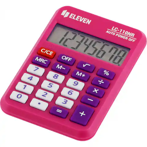 ⁨ELEVEN Kalkulator kieszonkowy LC110NR-PK różowy⁩ w sklepie Wasserman.eu