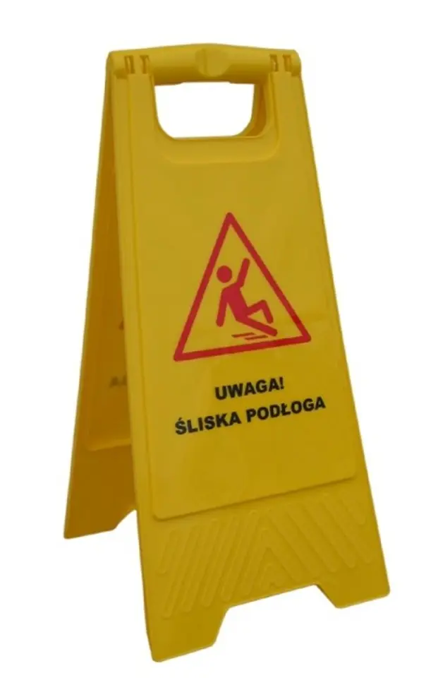 ⁨WARNING STAND ''ATTENTION SLIPPERY FLOOR''⁩ at Wasserman.eu