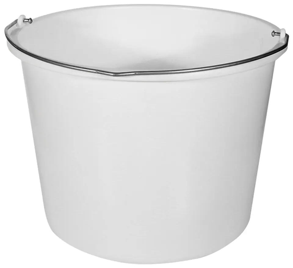 ⁨PLASTIC BUCKET 12 LITERS WHITE⁩ at Wasserman.eu