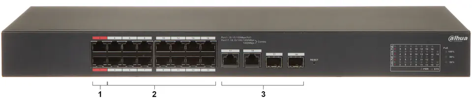 ⁨SWITCH POE CS4218-16ET-240 16-PORTOWY SFP DAHUA⁩ w sklepie Wasserman.eu