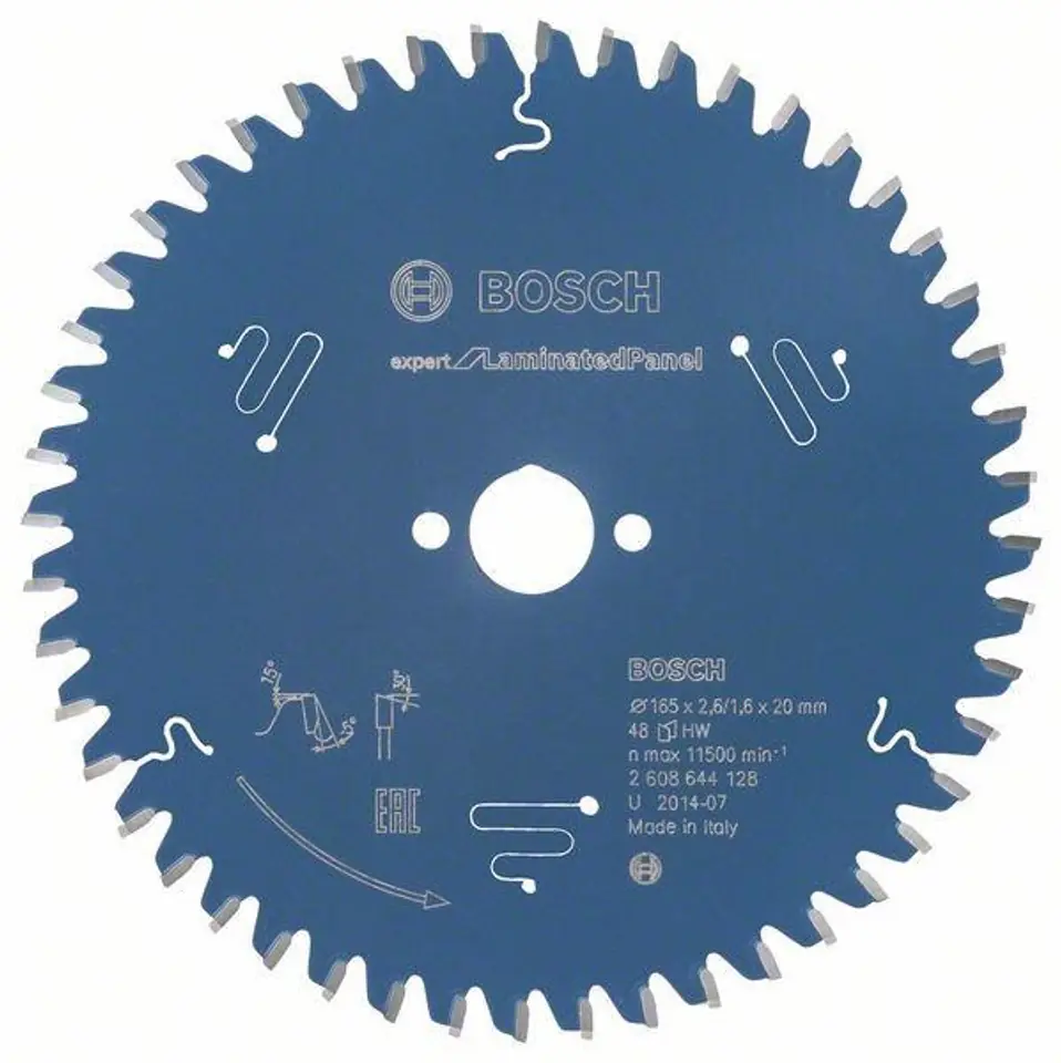 ⁨SAW BLADE EXPERT FOR LAMINATED PANEL 165*20*2.2 48 T⁩ at Wasserman.eu