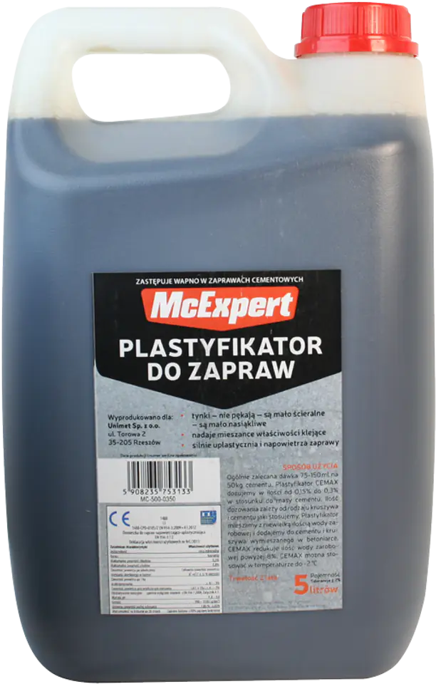 ⁨PLASTICIZER FOR MORTARS REPLACING LIME 5L⁩ at Wasserman.eu