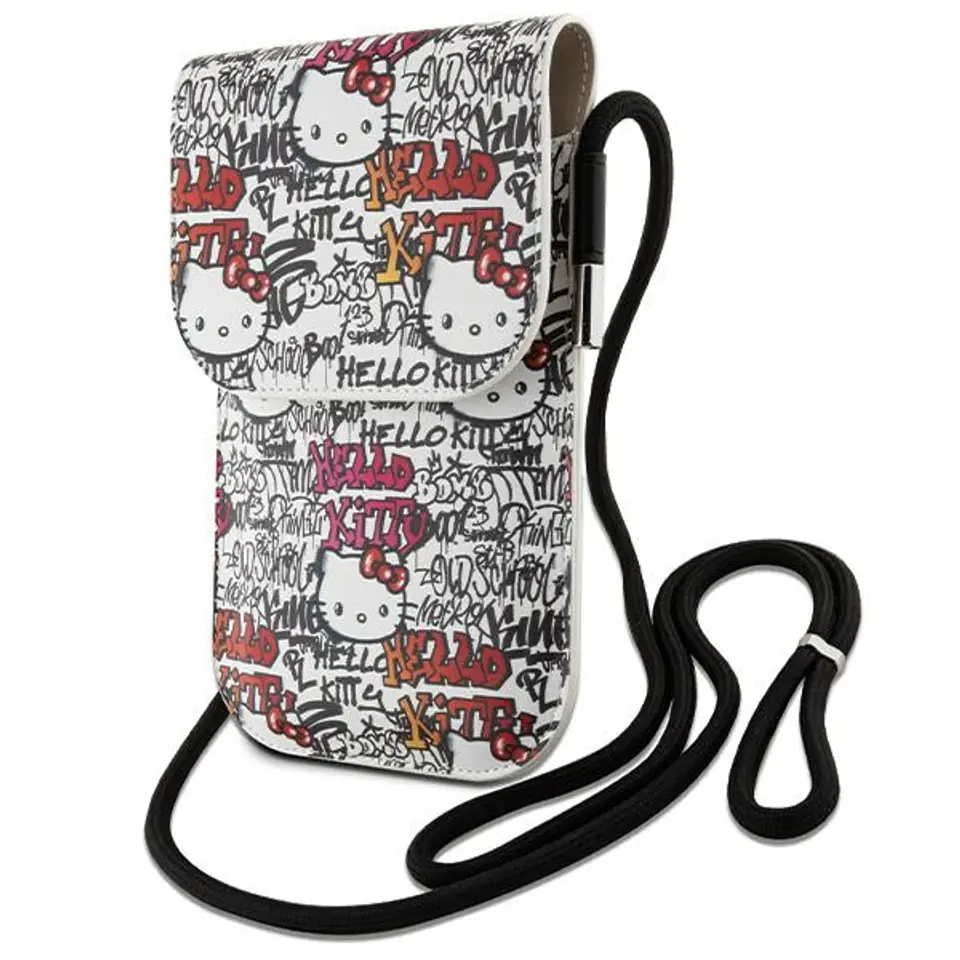 ⁨Hello Kitty Torebka HKOWBHDGPTE beżowy/beige Leather Tags Graffiti Cord⁩ w sklepie Wasserman.eu