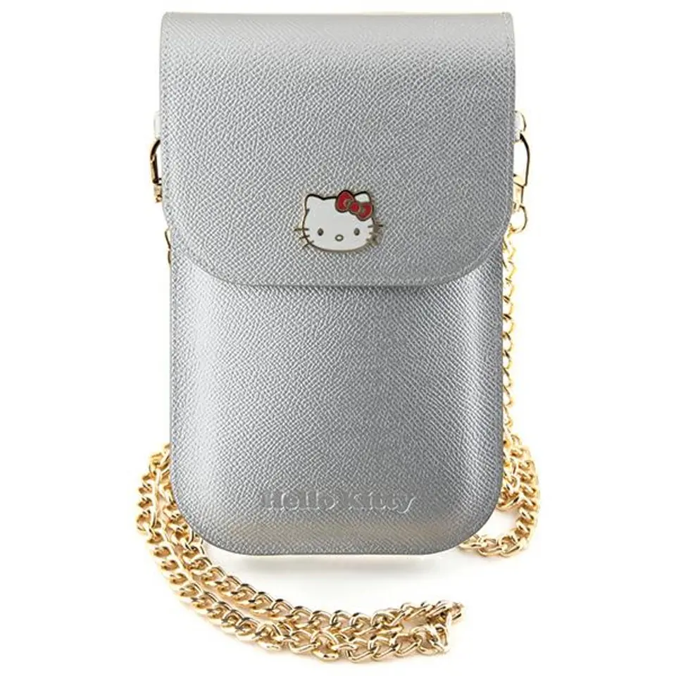Hello Kitty Torebka HKOWBPGHDLMS srebrny/silver Leather Metal Logo Chain w sklepie Wasserman.eu