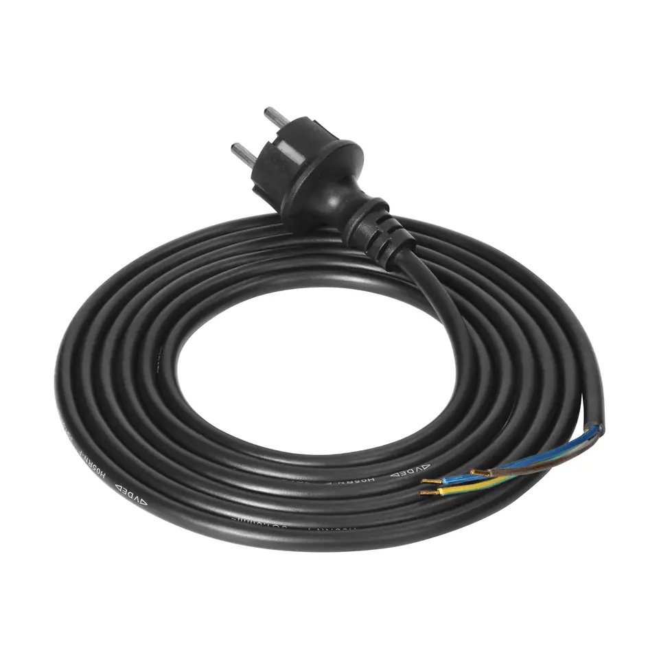 ⁨Przewód przyłączeniowy, wtyczka guma, 3x1,5mm2, 3m⁩ w sklepie Wasserman.eu