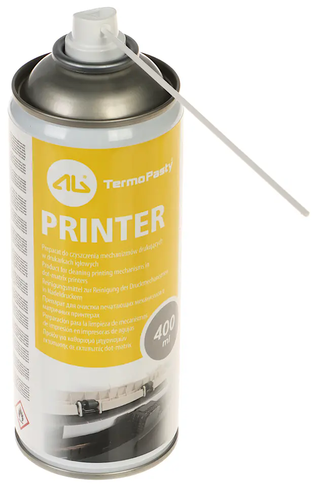 ⁨PREPARAT CZYSZCZĄCY DO DRUKAREK PRINTER-CLEANER/400 SPRAY 400 ml AG TERMOPASTY⁩ w sklepie Wasserman.eu