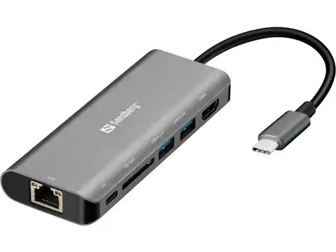 ⁨Sandberg USB-C Dock HDMI+LAN+SD+USB,⁩ w sklepie Wasserman.eu