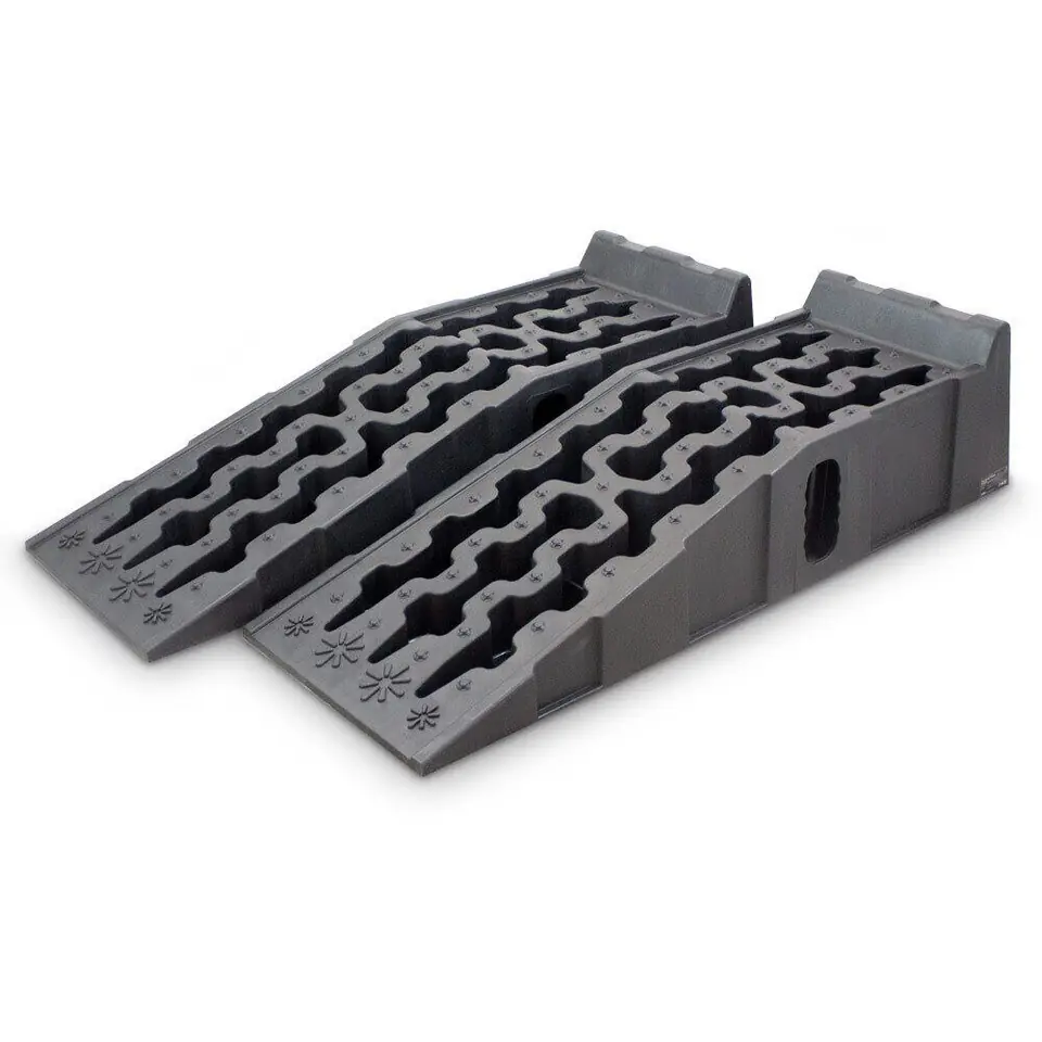 ⁨Zestaw najazdów samochodowych Bituxx lekkie rampy z HDPE udźwig 6000 kg 2 sztuki⁩ w sklepie Wasserman.eu