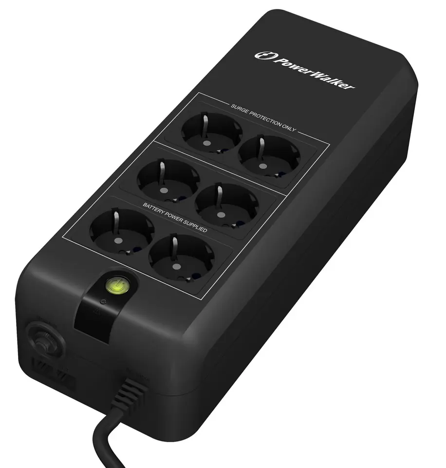 ⁨PowerWalker VFD 600 APFC Standby (Offline) 0.6 kVA 300 W 6 AC outlet(s)⁩ at Wasserman.eu