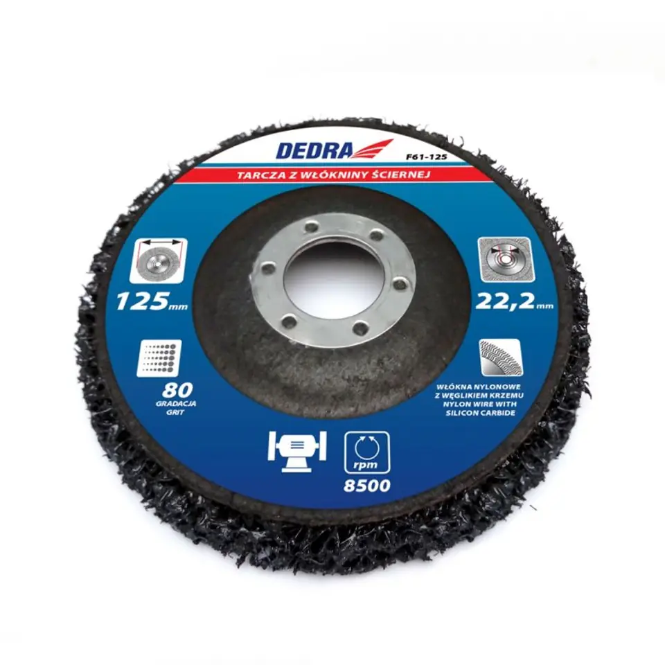 ⁨Dedra F61-125 abrasive fleece disc⁩ at Wasserman.eu