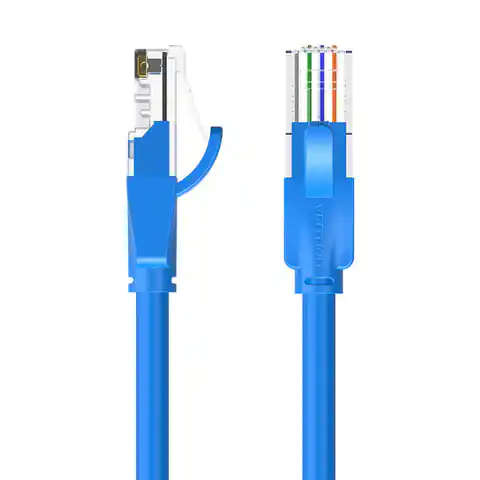 ⁨Kabel sieciowy UTP CAT6 Vention IBELD RJ45 Ethernet 1000Mbps 0,5m niebieski⁩ w sklepie Wasserman.eu