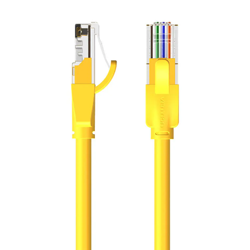 ⁨Kabel sieciowy UTP CAT6 Vention IBEYF RJ45 Ethernet 1000Mbps 1m żółty⁩ w sklepie Wasserman.eu