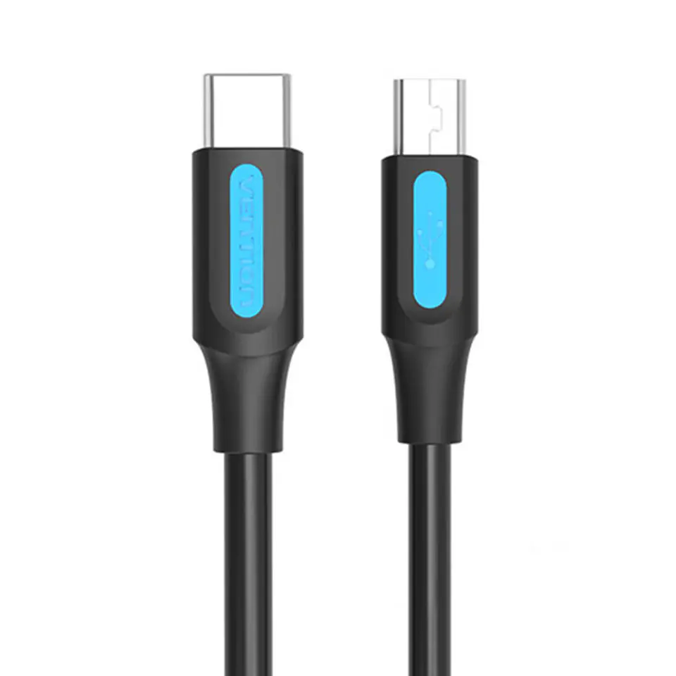 ⁨Kabel USB-C 2.0 do Mini-B Vention COWBF 2A 1m czarny⁩ w sklepie Wasserman.eu