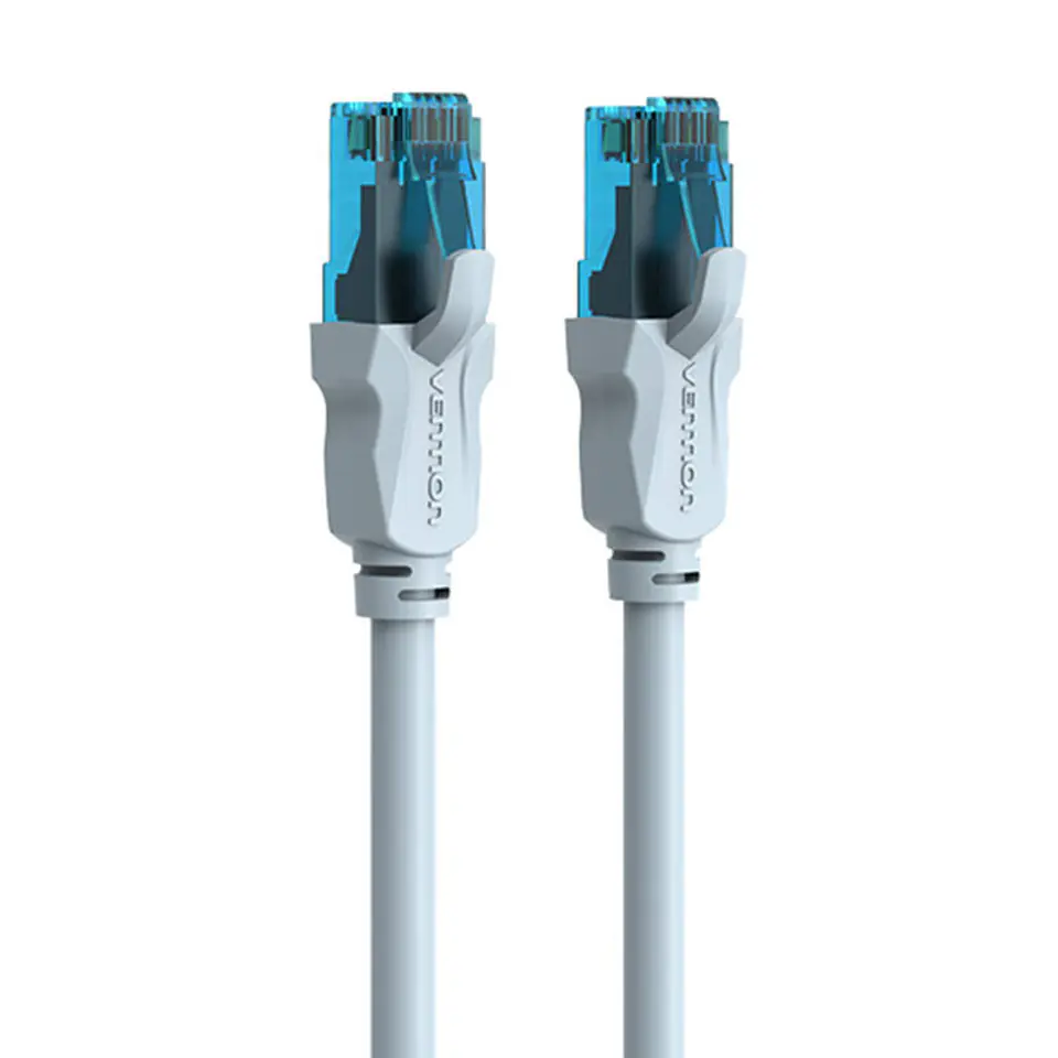 ⁨Kabel sieciowy UTP CAT5E Vention VAP-A10-S075 RJ45 Ethernet 100Mbps 0,75m niebieski⁩ w sklepie Wasserman.eu